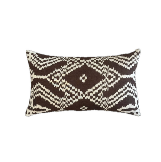 Ikat Espresso Schumacher Custom Cushion