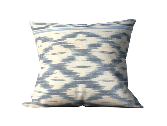 Ikat Indigo Schumacher Custom Cushion