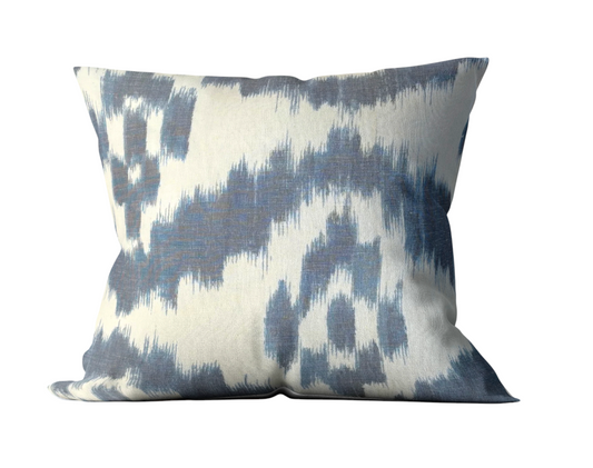 Mada Ikat Indigo Schumacher Custom Cushion
