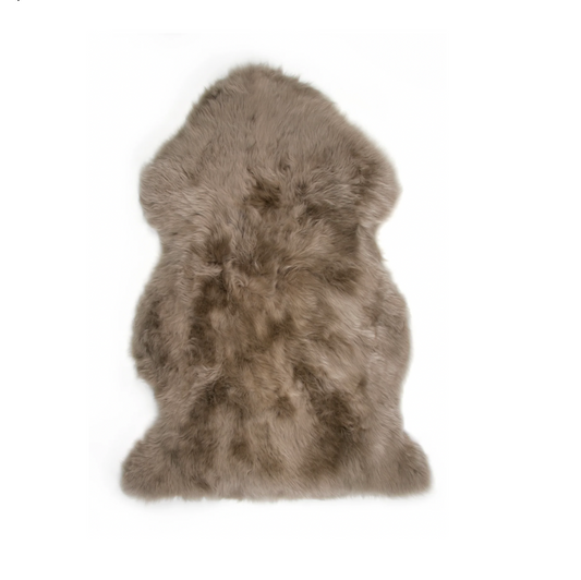 Taupe Long Wool Rug