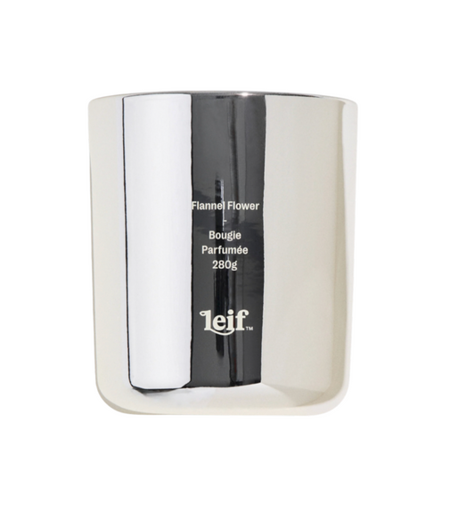 Limited Edition Flannel Flower Silver Candle
