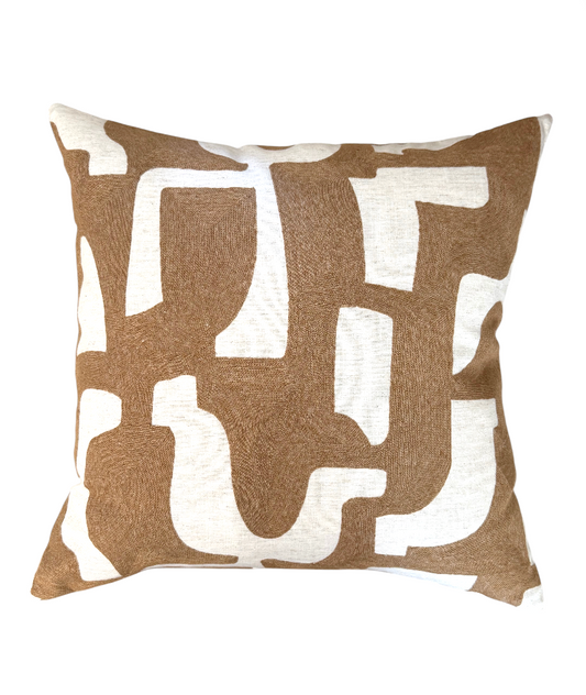 Caramel Entrelacs Custom Cushion