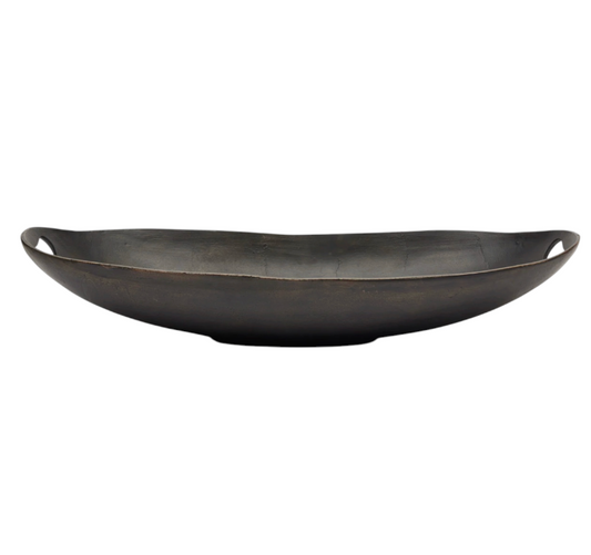 Bronze Black Oval Bowl