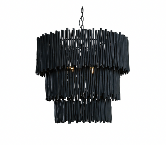 Wood Candlestick Chandelier