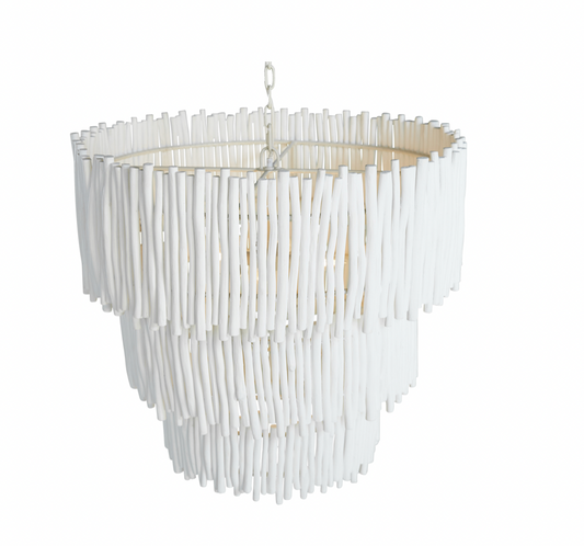 Wood Candlestick Chandelier