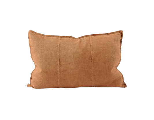Primal Ochre Linen Cushion