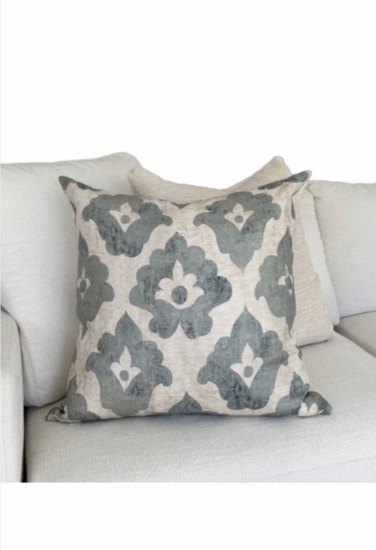 Teal Leaf Custom Cushion