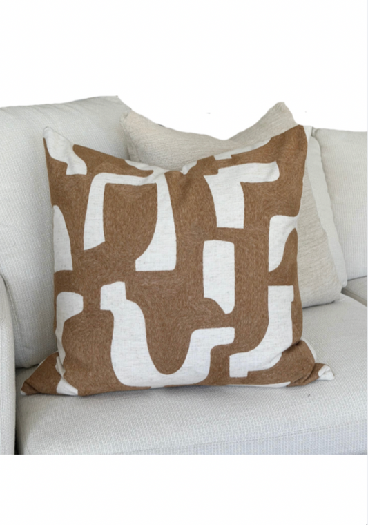 Caramel Entrelacs Custom Cushion