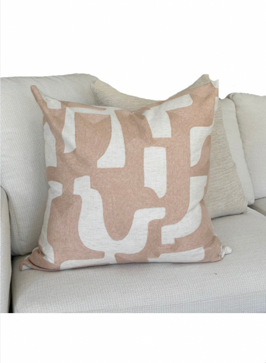 Dusty Pink Entrelacs Custom Cushion