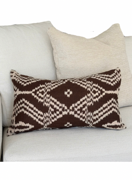 Ikat Espresso Schumacher Custom Cushion