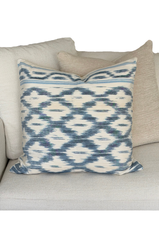 Ikat Indigo Schumacher Custom Cushion