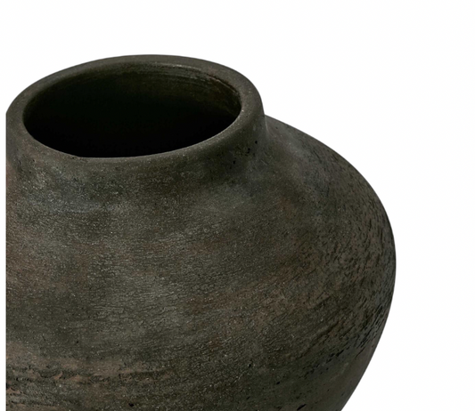 Earth Brown Vase Round
