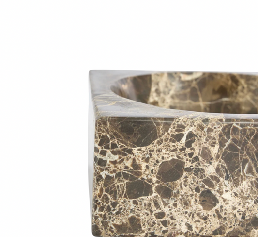 Dark Emperador Marble Bowl