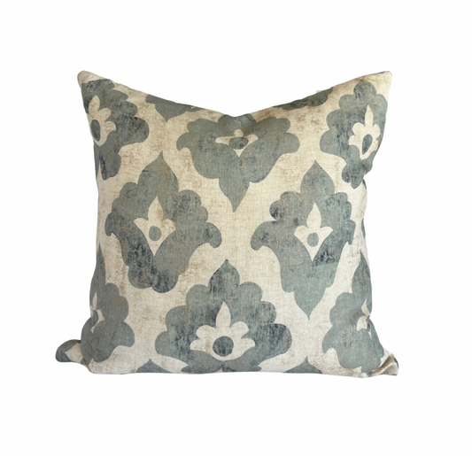 Teal Leaf Cushion