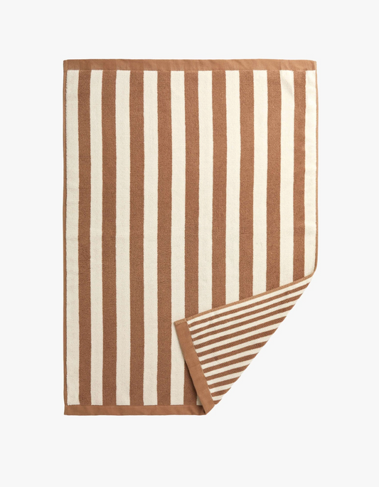 Raye Terracotta Stripes Bath Towels
