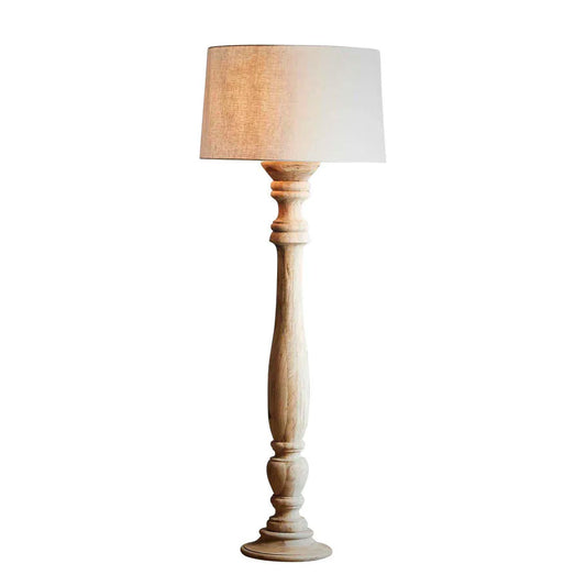 Wood Candle Stick Floor Lamp