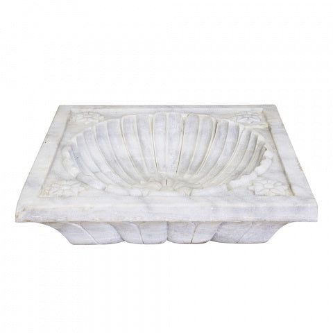 lotus marble square bowl