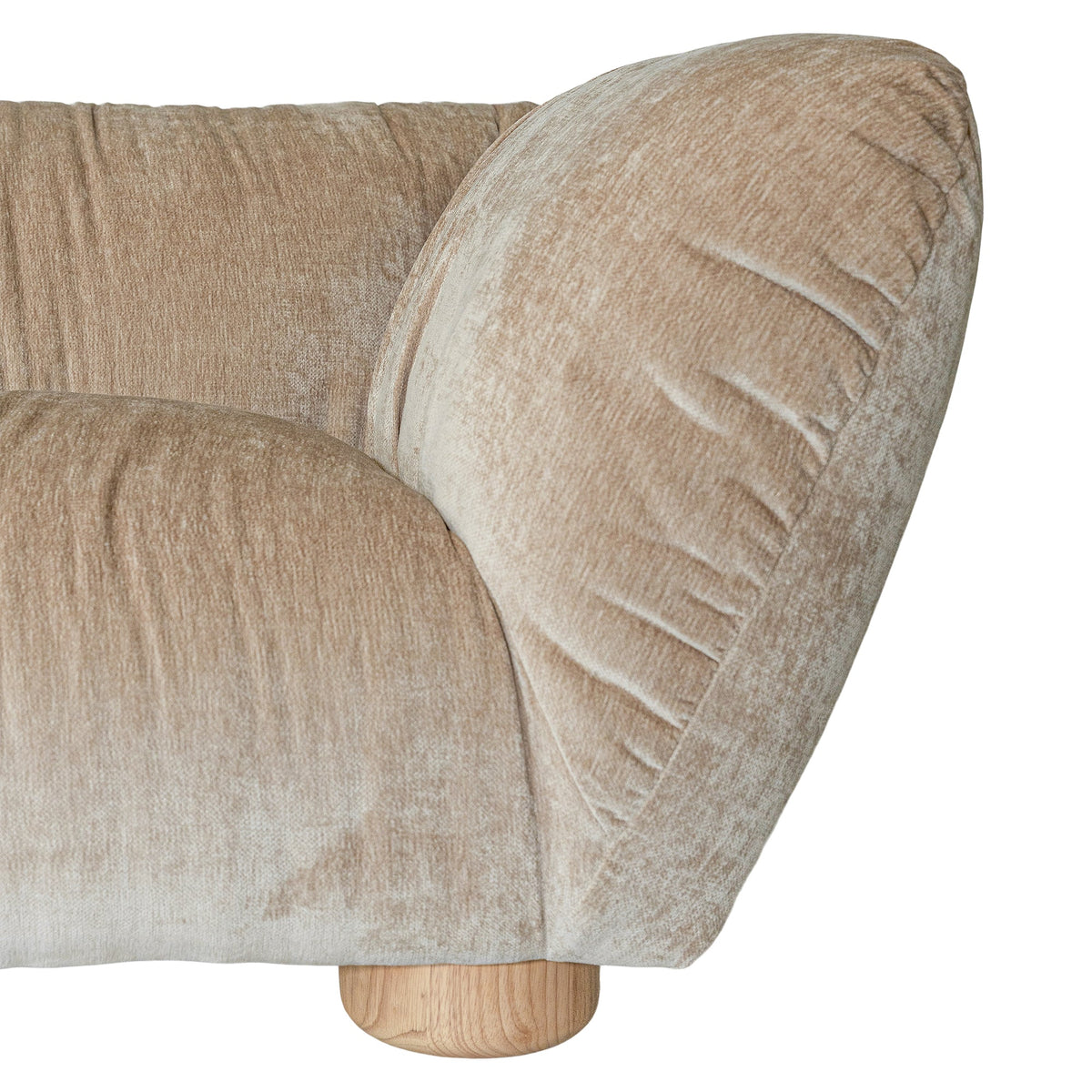 Davis Sofa fabric and arm detail