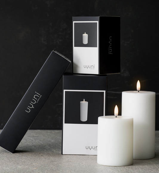 Nordic White Smooth Candles